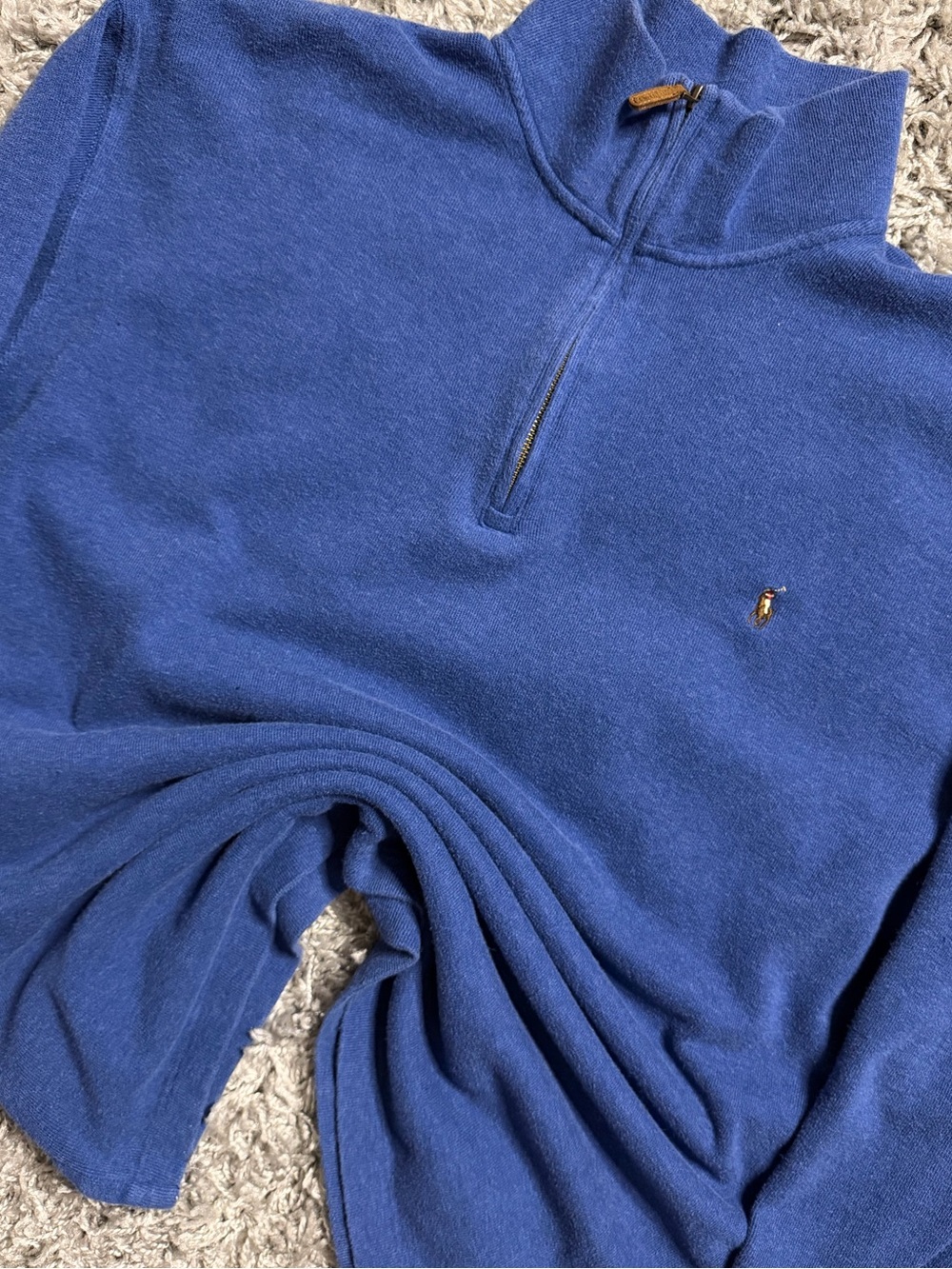 Polo Ralph Lauren Blue Quarter Zip Sweater